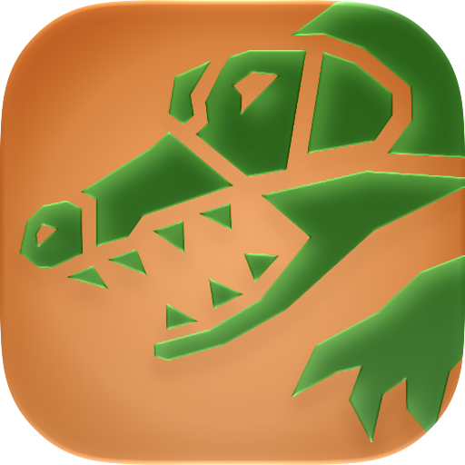 The Bayou app icon: a green, angular crocodile on an orange background.